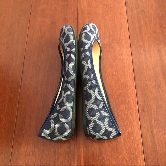 Coach all over CC logo Denim ballerina flats - Picture 4 of 12